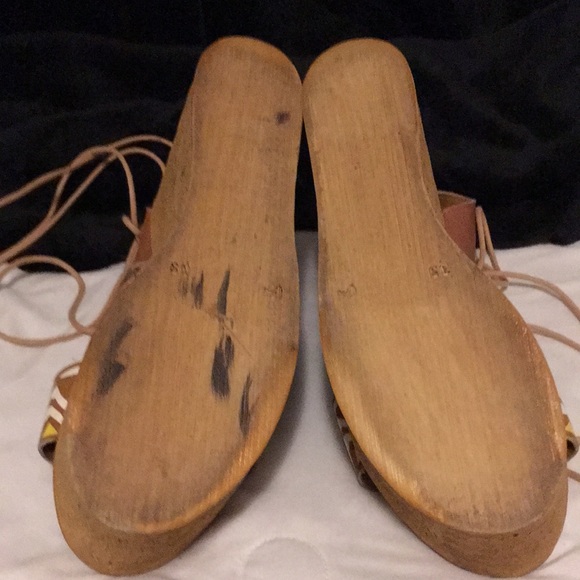 Steve Madden Bikini style woman’s cork look leather wedge lace up sandal size 9 - Picture 4 of 6